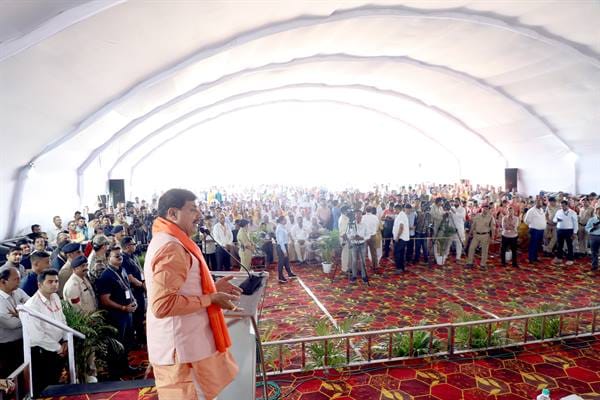 MP News: CM performed Bhoomi Pujan of Shri Radha Govind Temple of ISKCON, announced to name the road Prabhupad