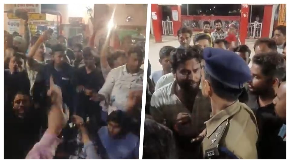 Angry family members shouted slogans against the hospital over the death of the pregnant woman