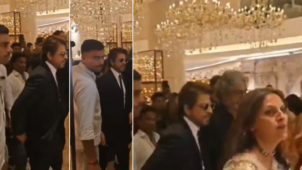 Shah Rukh Khan Attends Ashutosh Gowariker Son Wedding In Black Tuxedo