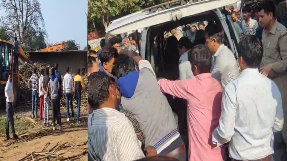 Accident in Muzaffarnagar: Truck overturns in race to overtake trolley, two employees killed