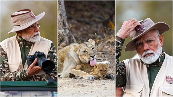 PM Modi ने गिर में उठाया जंगल सफारी का लुफ्त, तस्वीरों में देखिए खास अंदाज