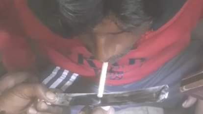 बथिंडा में ड्रग्स वायरल लेने वाले दो पुरुषों का वीडियो