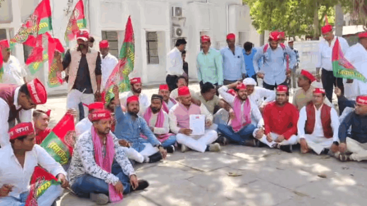 SP workers protest over death of mother and child in Lalitpur