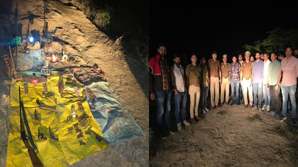 Police caught arms factory and two criminals in mathura