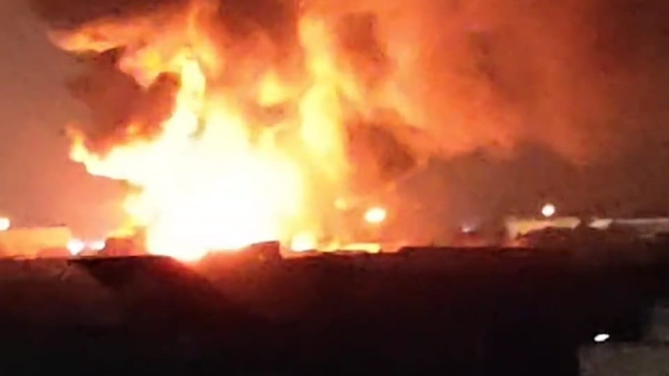 Fire broke out in paint factory in Sonipat