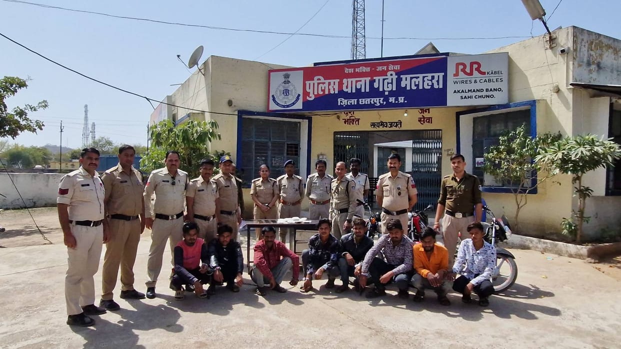 Chhatarpur Crime Eight accused carrying reward of Rs 10000 for committing robbery arrested SP disclosed