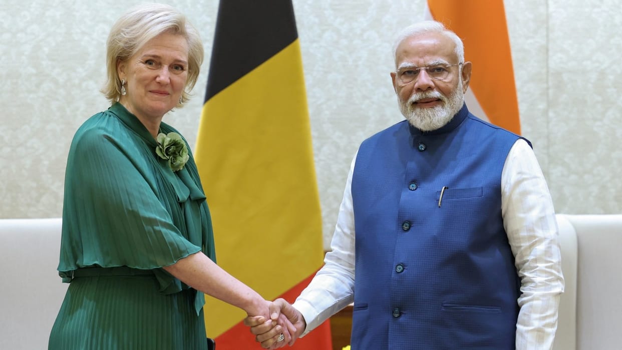 PM Modi Princess Astrid meeting updates Belgium India defence agreement Maxime Prevot Theo Francken hindi news
