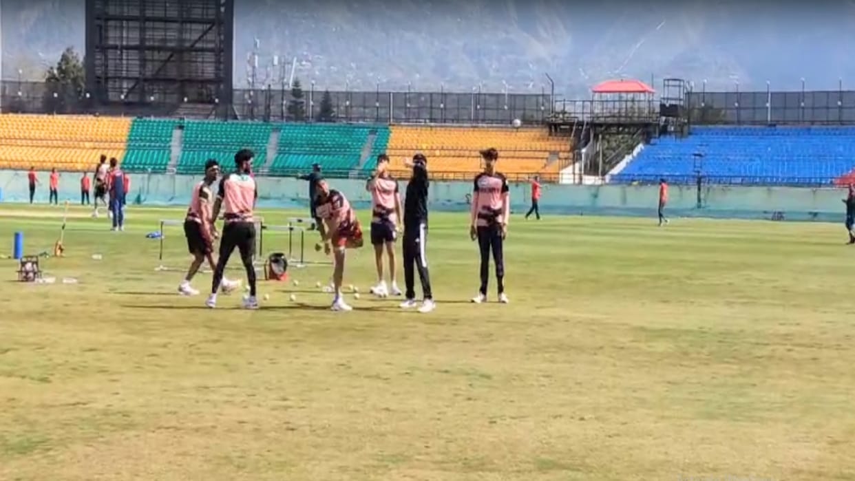 IPL 2025: Punjab Kings team practiced at Dharamshala Cricket Stadium