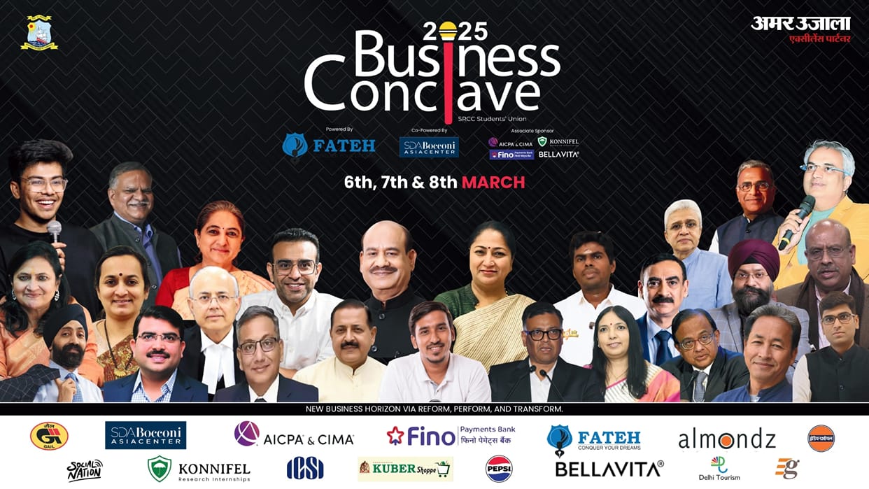 SRCC's Business Conclave 2025 from 6 March, Amar Ujala playing Excellence Partner's Role in it