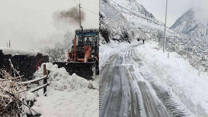 Uttarkashi Avalanche Gangotri Highway occurred at km 15 Chang Thang between Bhairoghati-Dharali Watch Photos