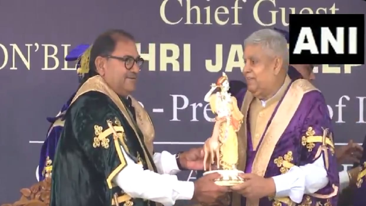 Vice President Jagdeep Dhankhar honored at the convocation ceremony of Mata Harki Devi Institute in Sirsa