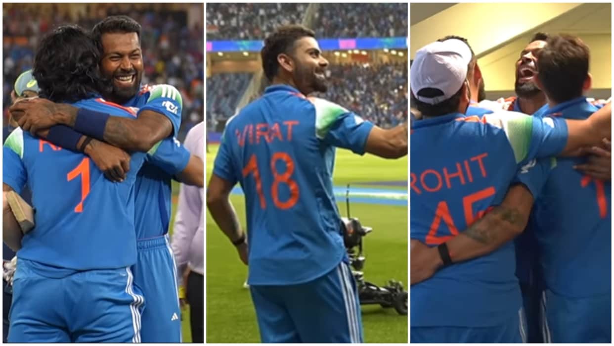 VIDEO of Indian dressing room after win: Kohli, Rohit and Hardik, Vande Mataram in stadium Champions Trophy