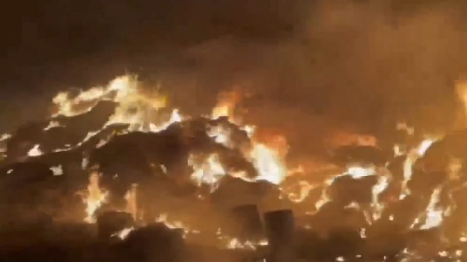 A fire broke out in jhuggis near Sector 63 of Noida