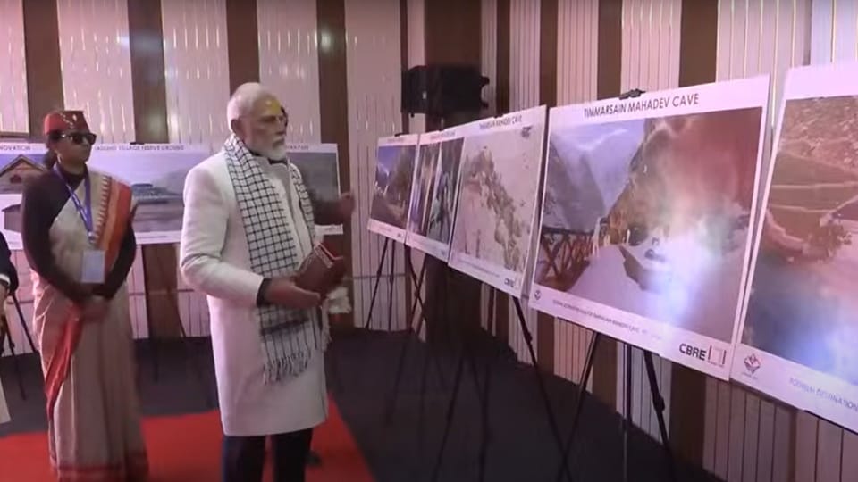 PM Modi Uttarkashi Visit Seen in Different special look of pahadi Clothes see memorable moments in Photos