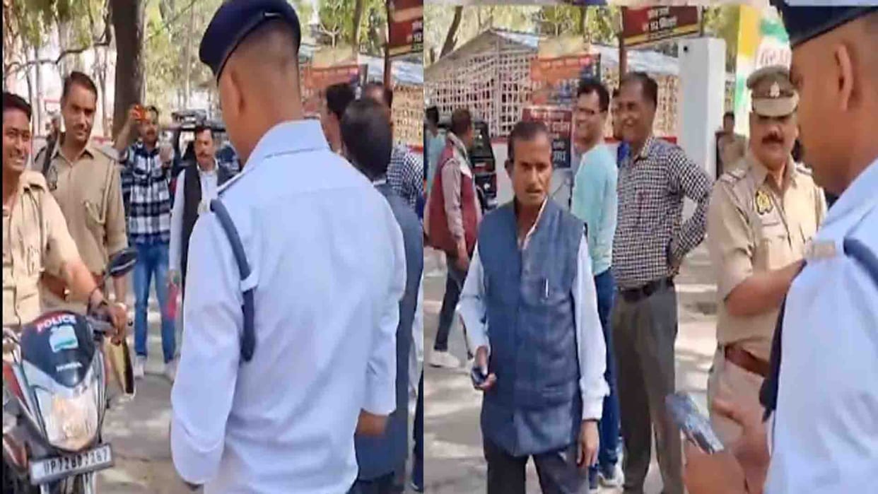 UP: Traffic police in Hardoi issued challans to 11 policemen