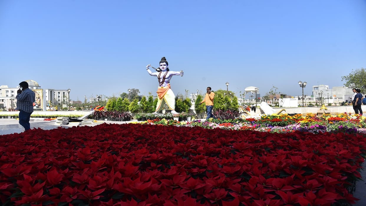 51-foot-tall statue of Lord Rama will soon be installed in Ramayana Vatika Bareilly