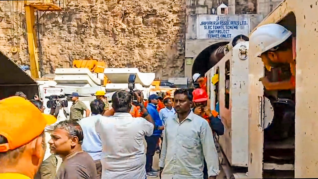Telangana tunnel collapse: Cadaver dogs identify two possible spots for human presence