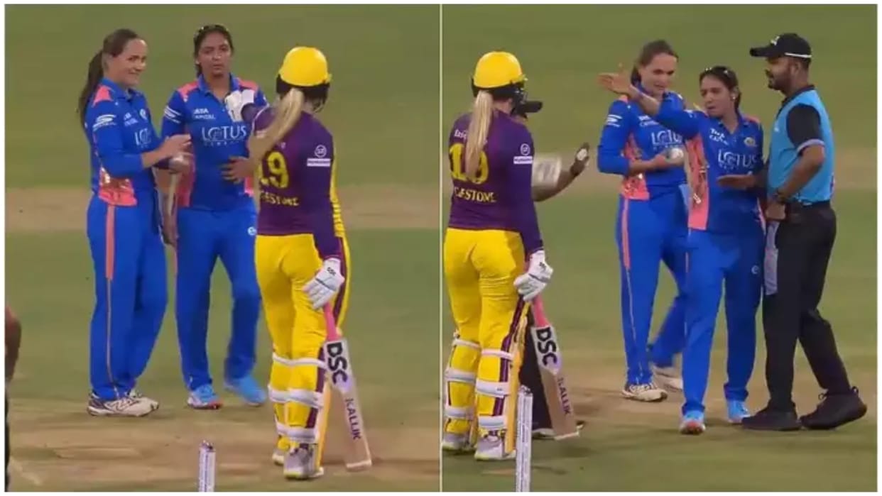WPL 2025: Harmanpreet kaur accused of violating code of conduct, Fined; Harmanpreet Sophie Ecclestone