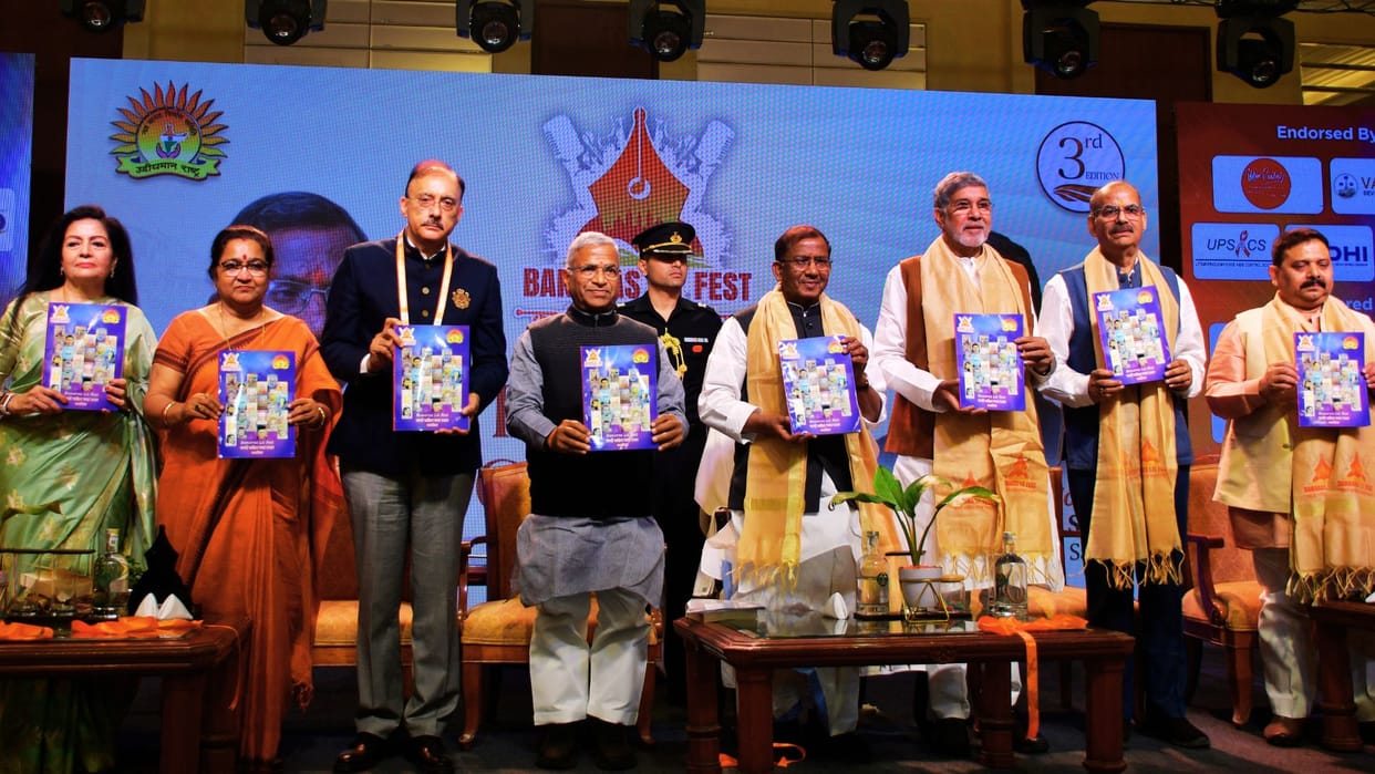 Banaras Lit Fest Krishna relationships with Radha Rukmini Satyabhama taught passion karma and unity