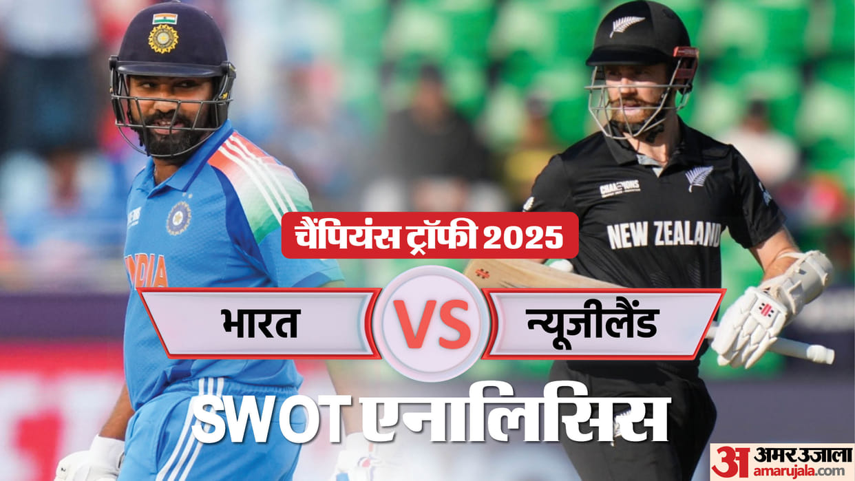 IND vs NZ Final Champions Trophy 2025 SWOT Analysis India vs New Zealand Weaknesses and Strengths Key Players