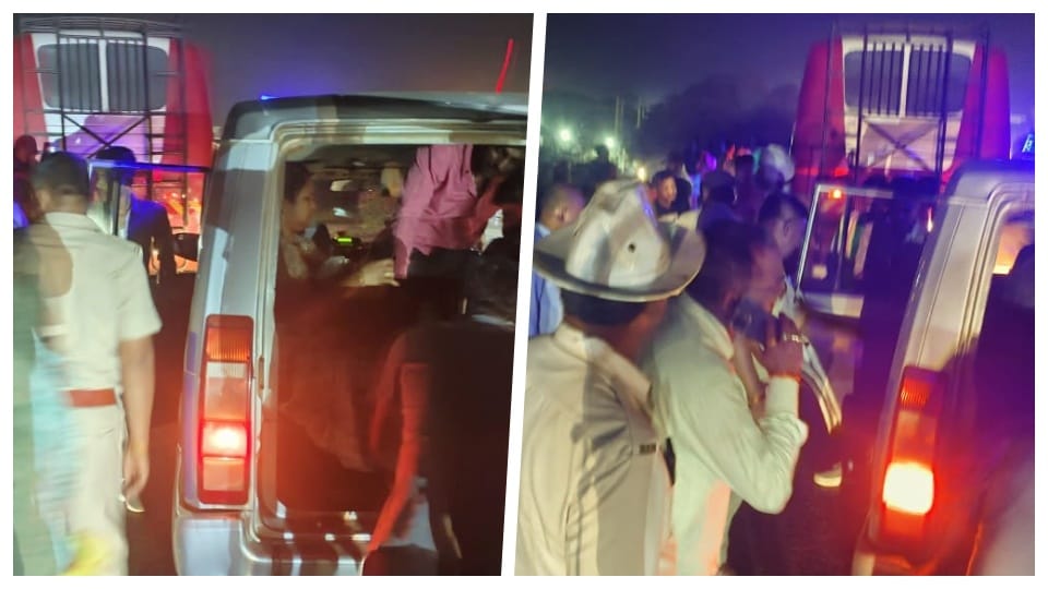 Many people were injured in an accident on Durg district bypass road