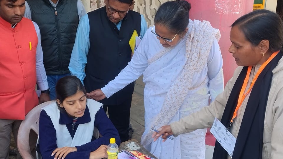 Education Minister Gulab Devi reached the examination center, encouraged the students