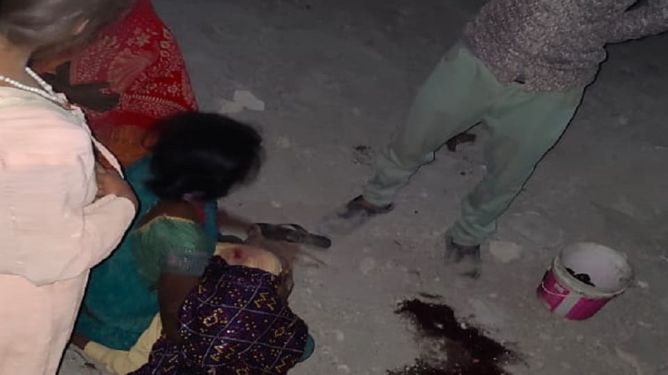 During plastering in a building under construction iron rod of shuttering fell on head of child death