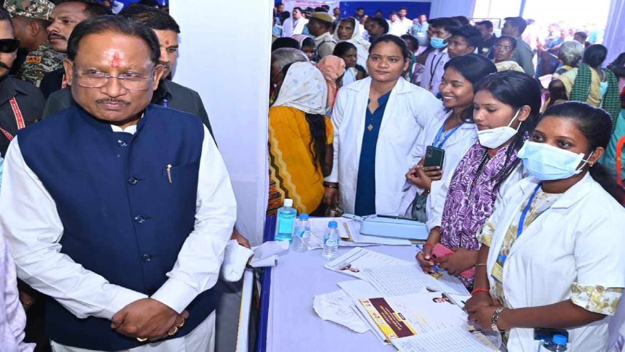 CG News: CM Sai inaugurated a massive health checkup camp in the memory of late Dilip Singh Judev