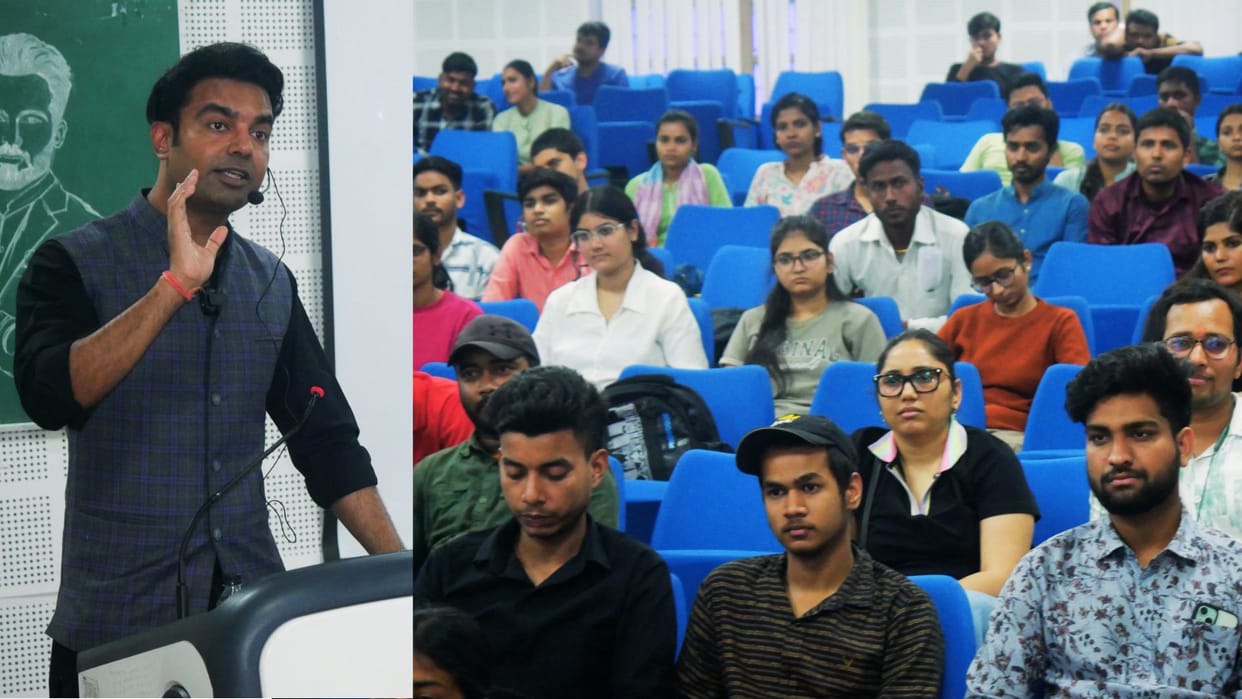 Former IAS Abhishek Singh gave career improvement tips to students at BHU