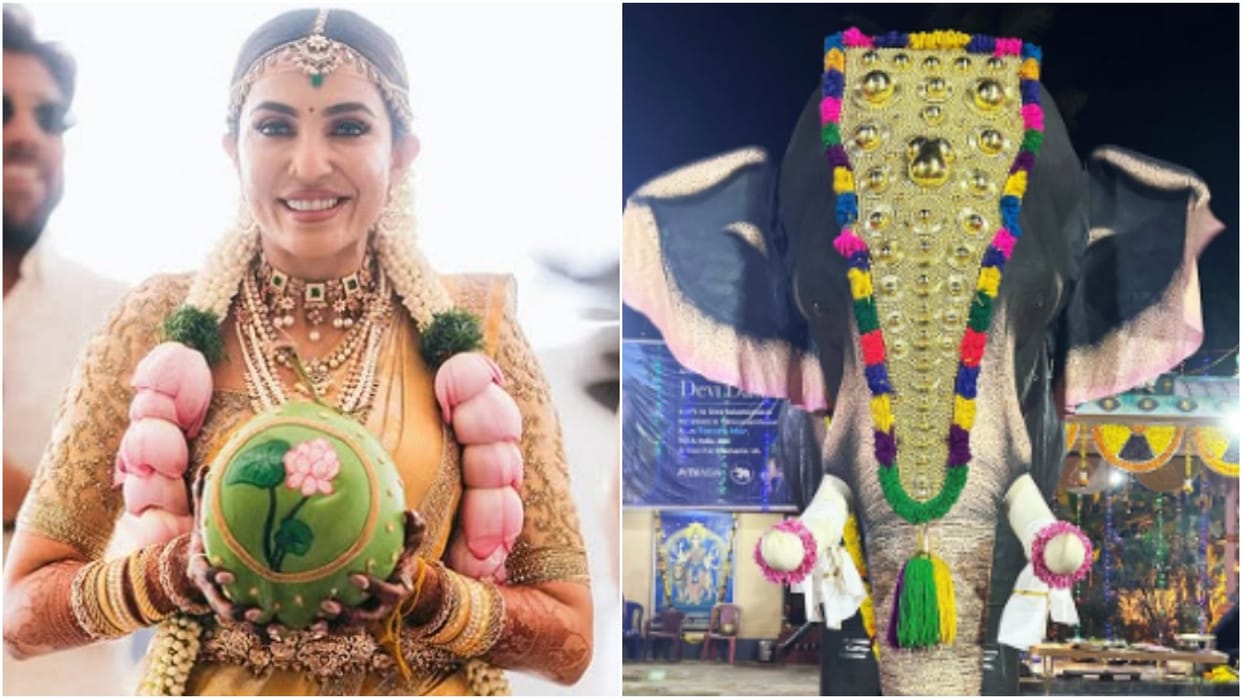PETA India along with actor Parvati Nair gifted life size mechanical elephant to Sree Balabhadrakali Kshetram