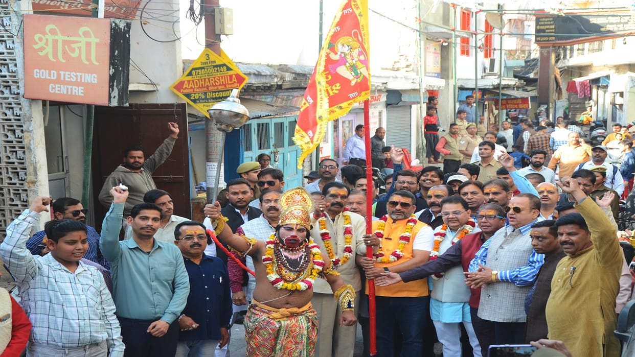 Historic Ramlila begins with flag procession in Bareilly on Holi
