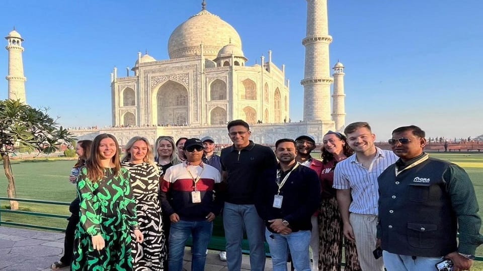 Former Indian cricketer Anil Kumble visited Taj Mahal in Agra