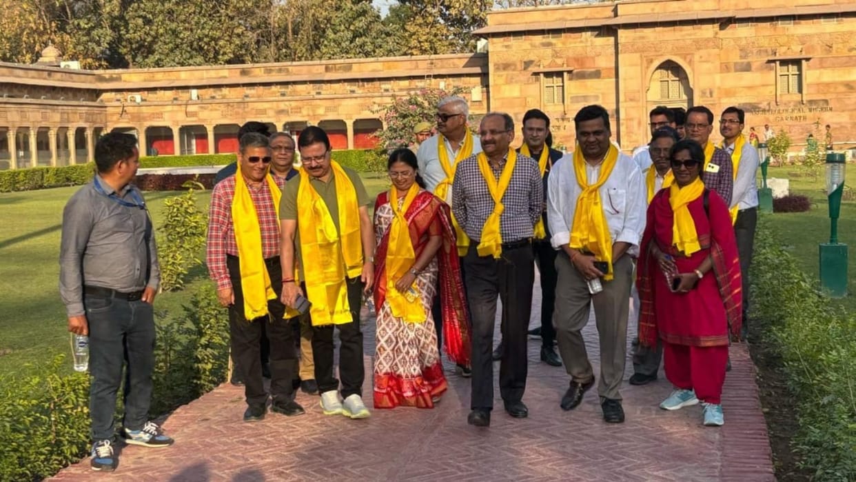 group from three countries visited Sarnath in Varanasi