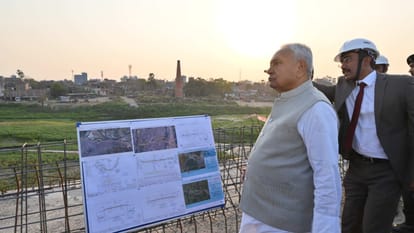 Bihar News : CM Nitish Kumar visit Kangan Ghat to Didarganj under construction J.P. Ganga Path Project