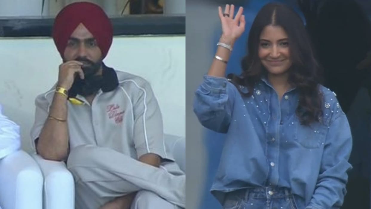 India vs NZ Anushka Sharma Ammy Virk Vivek Oberoi Cheers India at Champions Trophy Finals