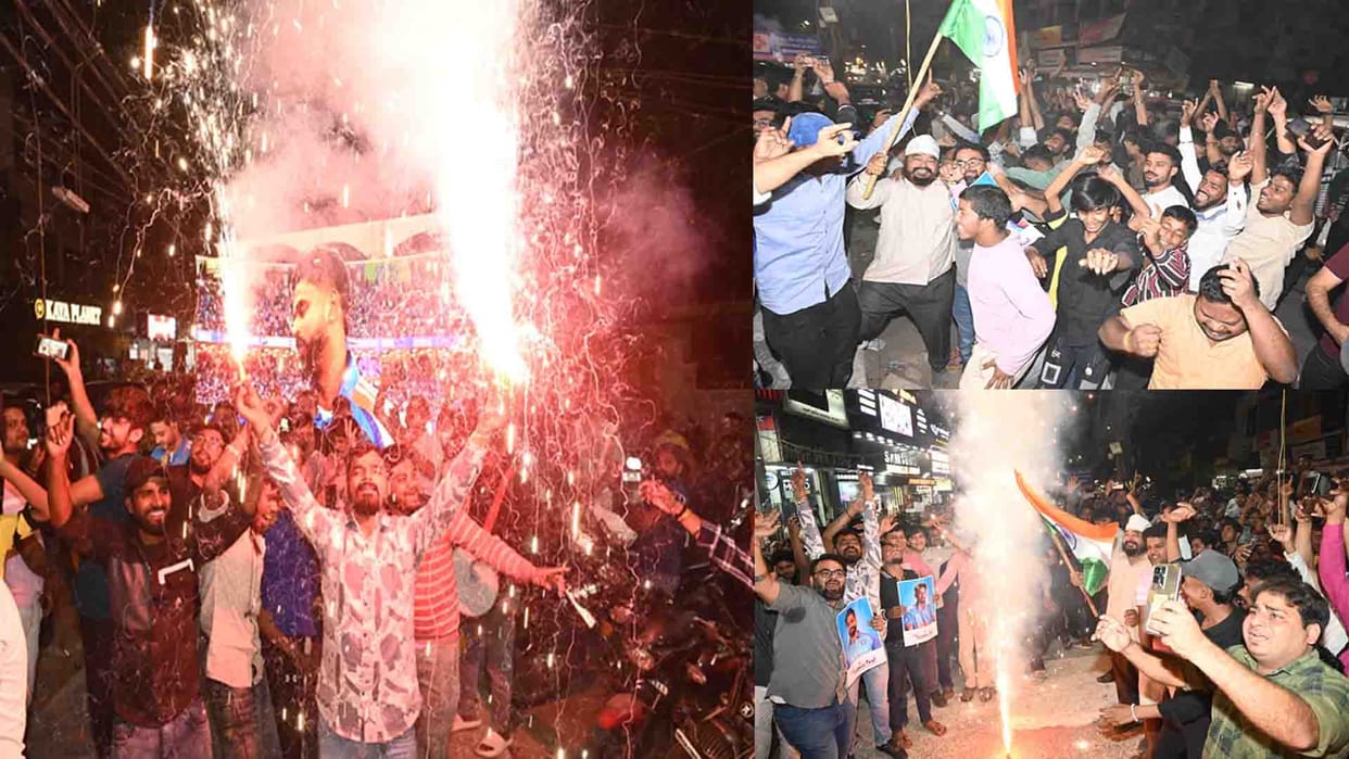 Ind vs NZ: People came out on the streets after India's victory in the Champions Trophy