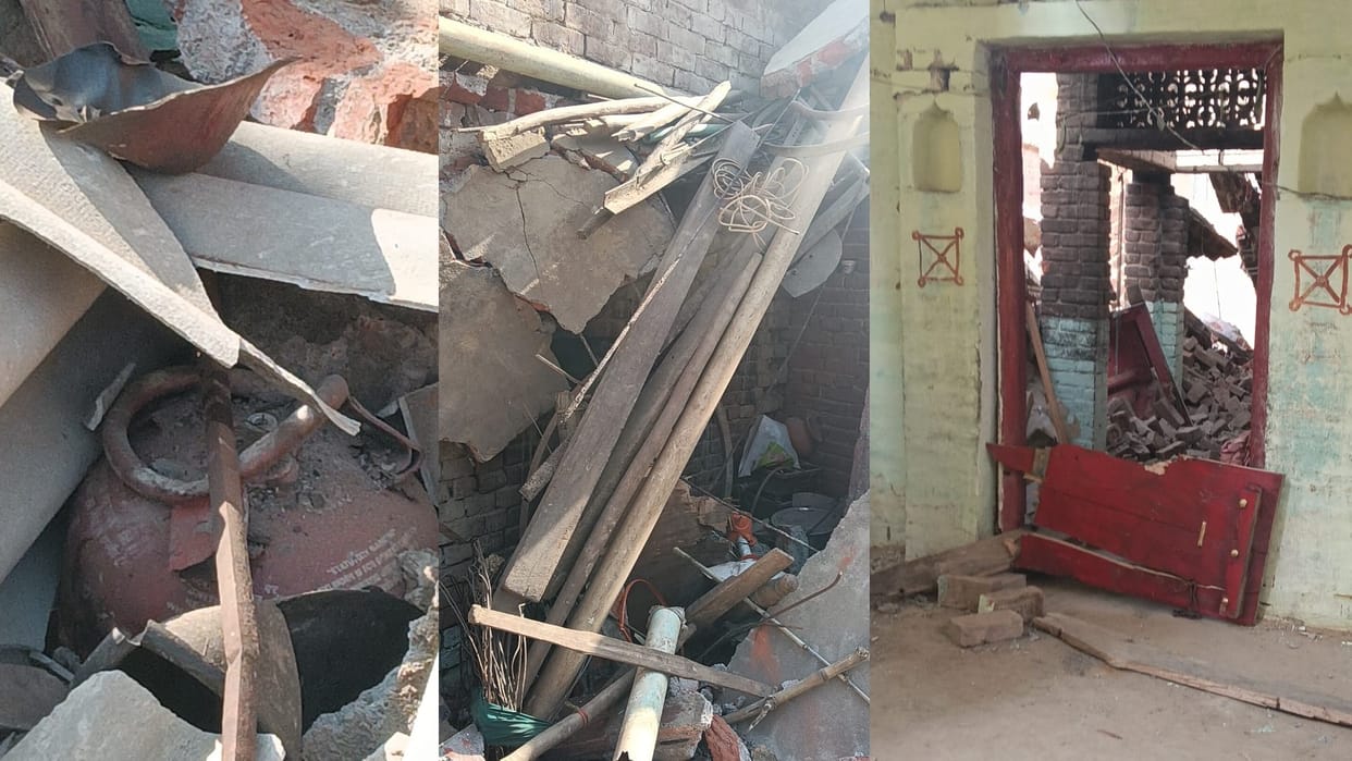 LPG cylinder blast in Banthara Lucknow.