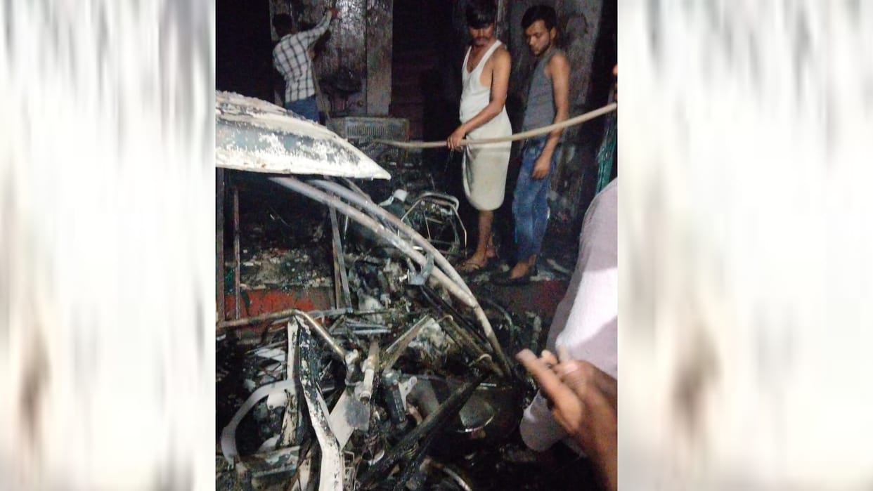Lucknow: Student burnt in fire in a two-storey house, locals brought it under control