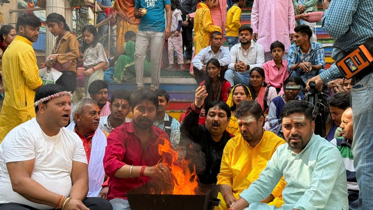 Cricket lovers in Ranchi performed Havan Puja for India's victory