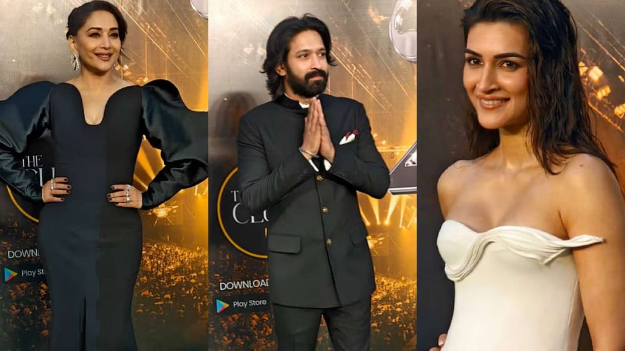 Madhuri dixit kriti sanon vikrant massey reached iifa and speak about iifa