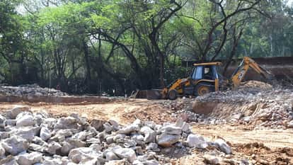 wall of the Rock Garden was demolished citizens were protesting against cutting of trees