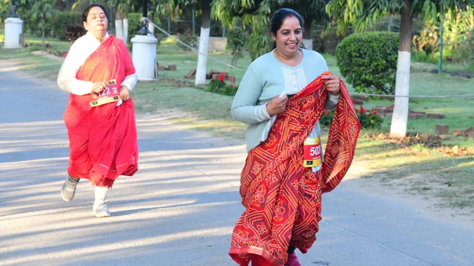Red Sari Run in Chandigarh to mark International Women Day