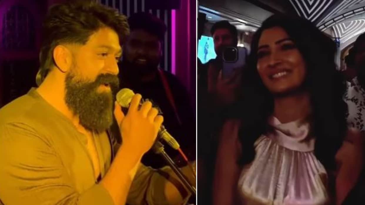 Toxic star Yash sing Jotheyali Jothe Jotheyali for Wife Radhika Pandit fans like this sweet moment viral video