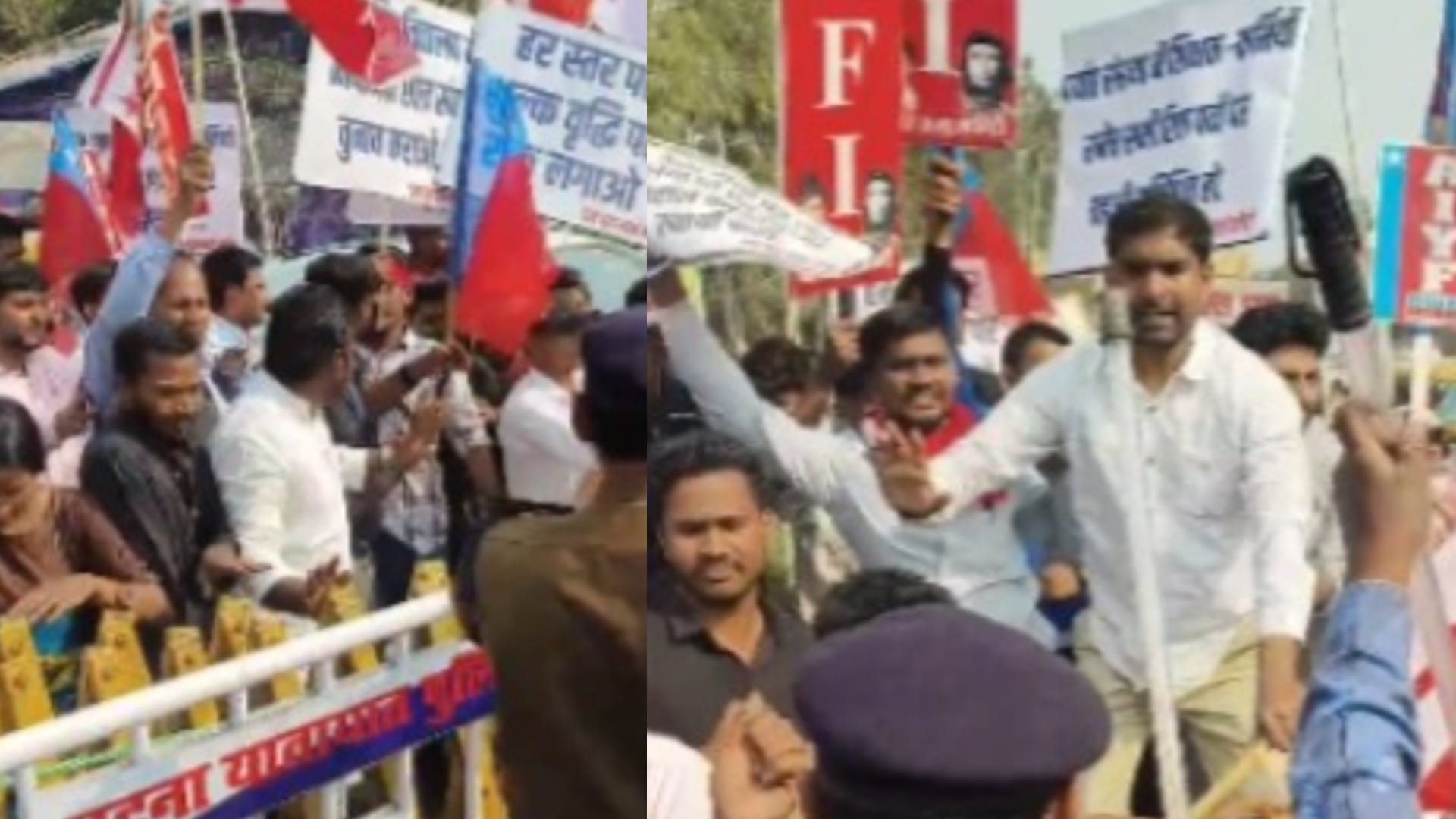 Bihar News: Students protest on the road in Patna: Patna Police, Assembly march