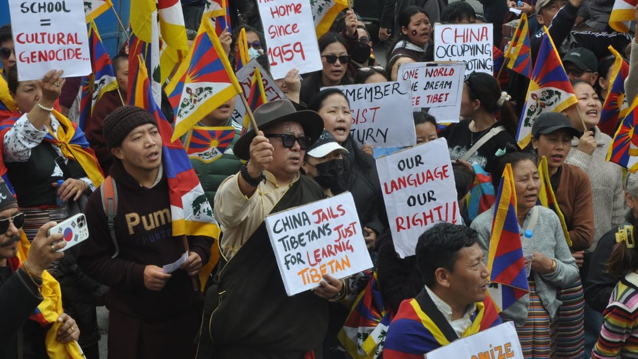 66th anniversary of the Tibetan nation uprising Exiled Tibetans took to the streets in protest against China