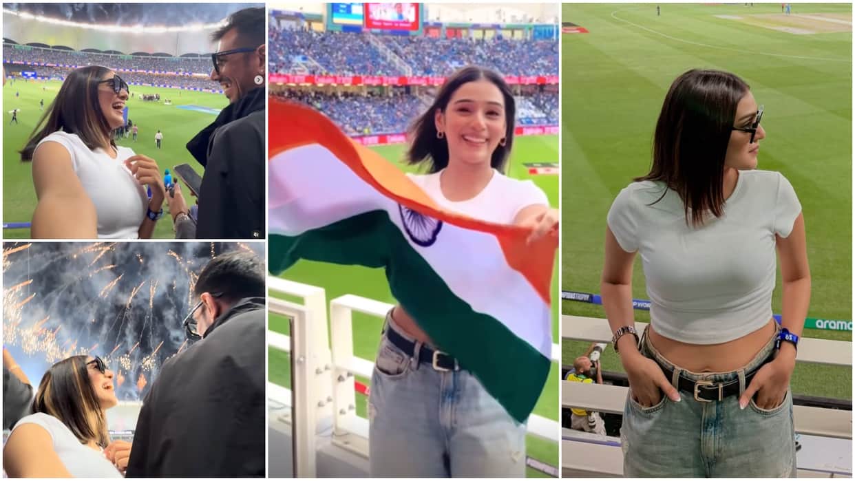 RJ Mahvash celebrated Champions Trophy victory with Yuzvendra Chahal, Watch video, Mahvash Chahal Dhanashree