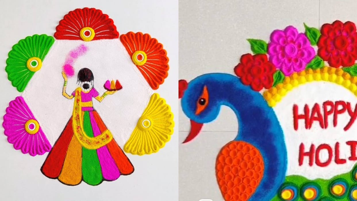 Holi 2025 Show your creativity make beautiful rangoli with matchsticks it will be ready in minutes disprj