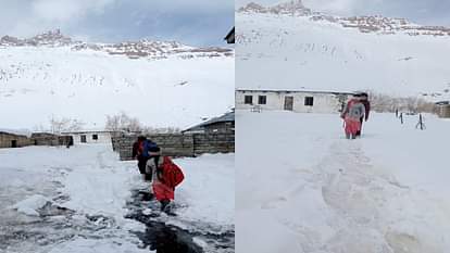 Himachal Weather: लाहाैल सहित ऊंची चोटियों पर बर्फबारी, प्रदेश में इतने दिनों तक खराब रहेगा माैसम Himachal Weather update: Snowfall on high peaks including Lahaul, know forecast
