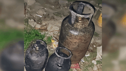 Fire breaks out in a slum in Delhi Anand Vihar