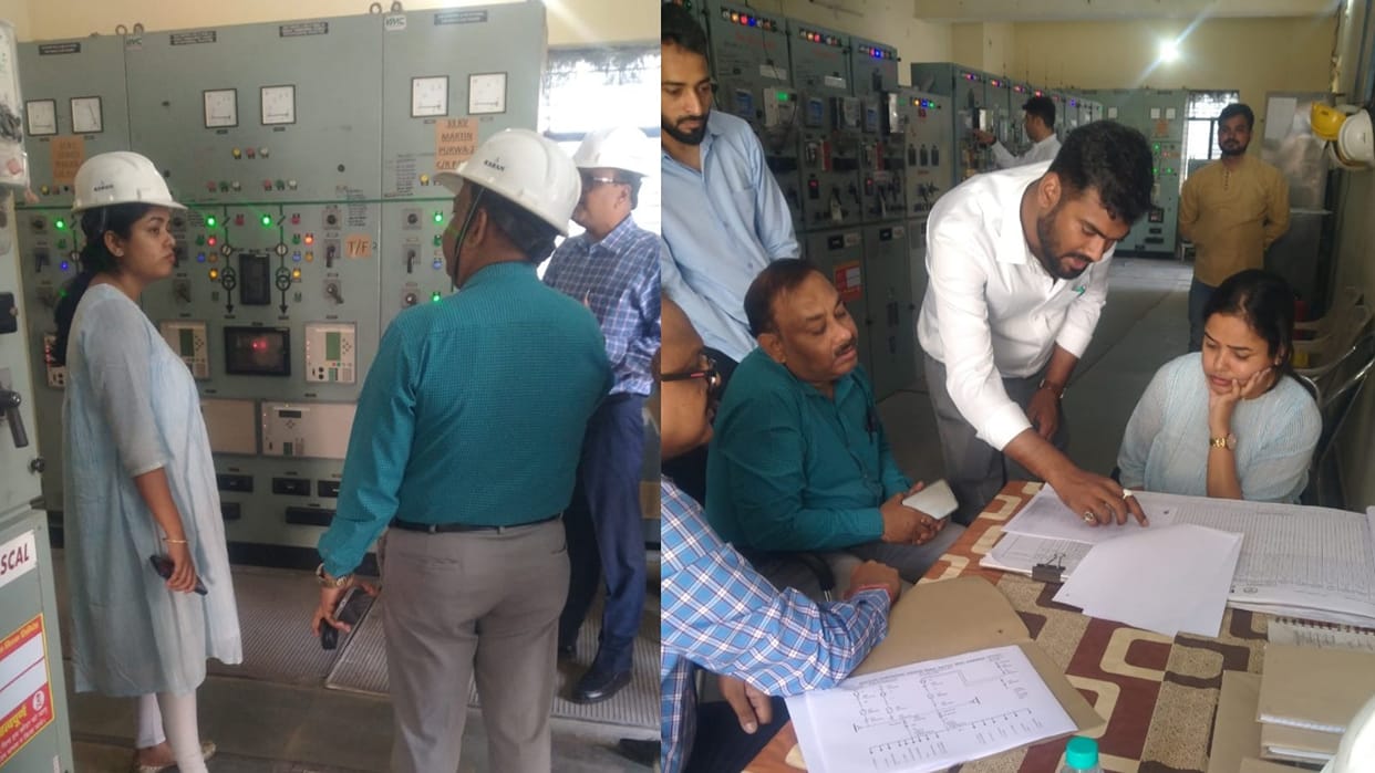 Managing Director did a surprise inspection of Rajbhawan Electricity Substation.